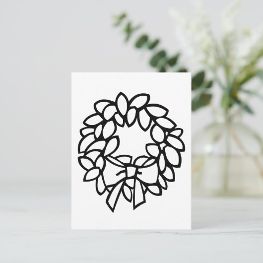 Kleur-uw-Eigen Breed met Bow Briefkaart (Staand voorkant)