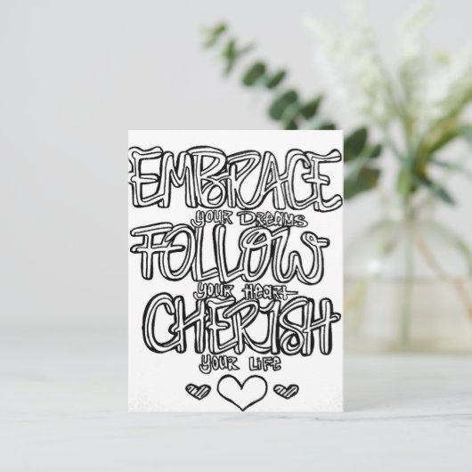 Kleur uw eigen briefkaart (Staand voorkant)