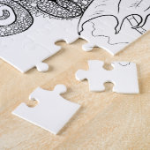 Kleur uw eigen Chameleon Dragons Legpuzzel (Zijkant)