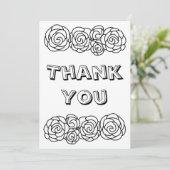 Kleur Uw Eigen  Dank u Kaart Rozen (Staand voorkant)