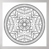 Kleur uw eigen Dewdruppels Mandala Coloring Poster (Voorkant)