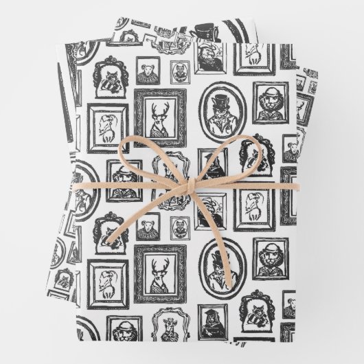 Kleur uw eigen dierportretpapier inpakpapier vel (In situ)