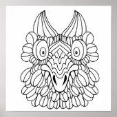 Kleur uw eigen draak poster (Voorkant)