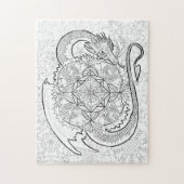 Kleur uw eigen dragon Mandala Legpuzzel (Verticaal)