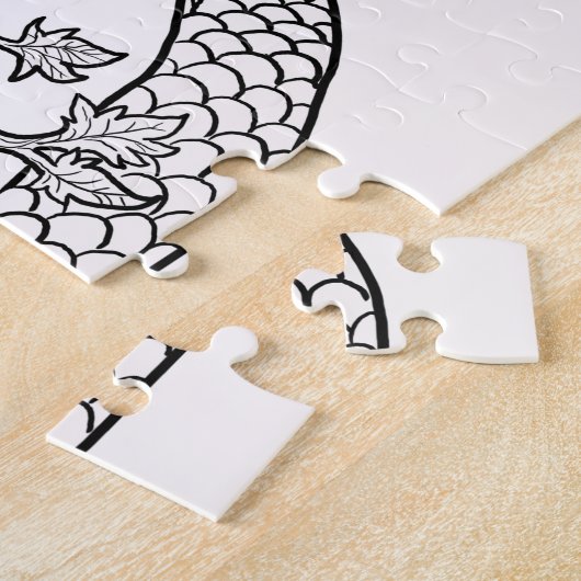 Kleur uw eigen Dragon Pentacle Legpuzzel (Zijkant)