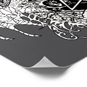 Kleur uw eigen Dragon Pentacle Poster (Hoek)