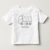 Kleur uw eigen dump truck gepersonaliseerd Shirt (Voorkant)