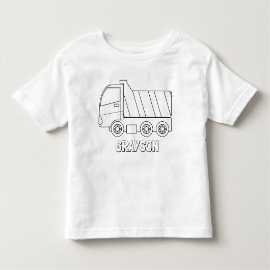 Kleur uw eigen dump truck gepersonaliseerd Shirt (Voorkant)