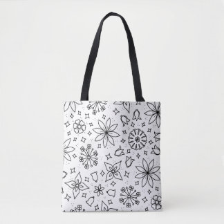Kleur uw eigen Floral-Canvas tas
