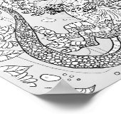 Kleur uw eigen Garden Faery Dragon Poster (Hoek)