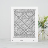 KLEUR UW EIGEN Gebreide Argyle Plaid Kleurplaat (Staand voorkant)