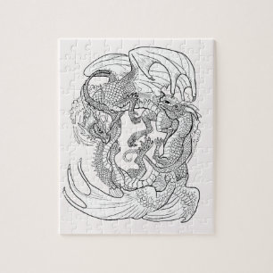 Kleur uw eigen geïntegreerde tekeningen legpuzzel