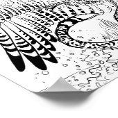 Kleur uw eigen Geviste leopard Griffin Poster (Hoek)