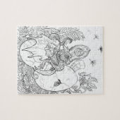 Kleur uw eigen Hatchling Dragon Legpuzzel (Horizontaal)