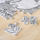 Kleur uw eigen Hatchling Dragon Legpuzzel (Zijkant)