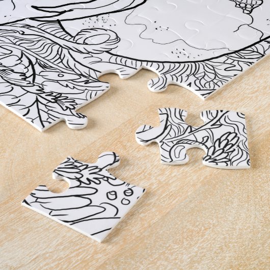 Kleur uw eigen Hatchling Dragon Legpuzzel (Zijkant)