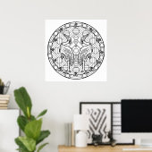 Kleur uw eigen heron Mandala Coloring Poster (Thuiskantoor)