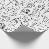 Kleur uw eigen Ice Cream Cons Cadeaupapier (Hoek)