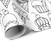 Kleur uw eigen Ice Cream Cons Cadeaupapier (Rol Hoek)