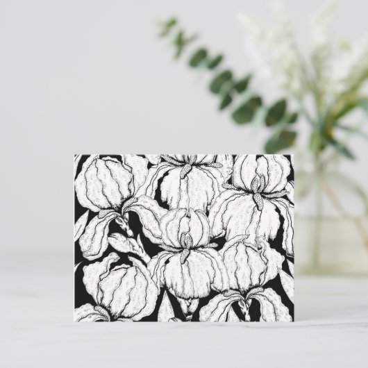 Kleur uw eigen Iris-bloemen Briefkaart (Staand voorkant)