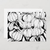 Kleur uw eigen Iris-bloemen Briefkaart (Voorkant / Achterkant)