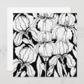 Kleur uw eigen Iris-bloemen Notitiekaartje (Voorkant / Achterkant)