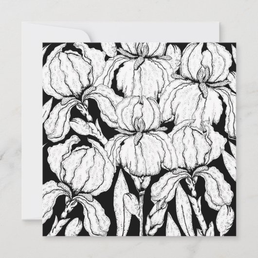 Kleur uw eigen Iris-bloemen Notitiekaartje (Voorkant)