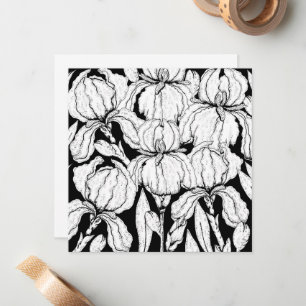 Kleur uw eigen Iris-bloemen Notitiekaartje