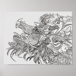 Kleur uw eigen kanaaldraak poster