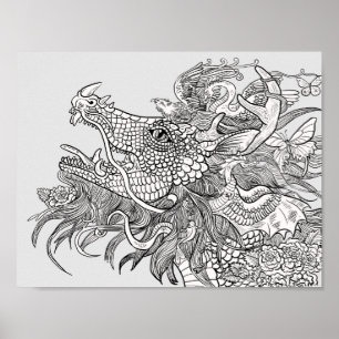 Kleur uw eigen kanaaldraak poster