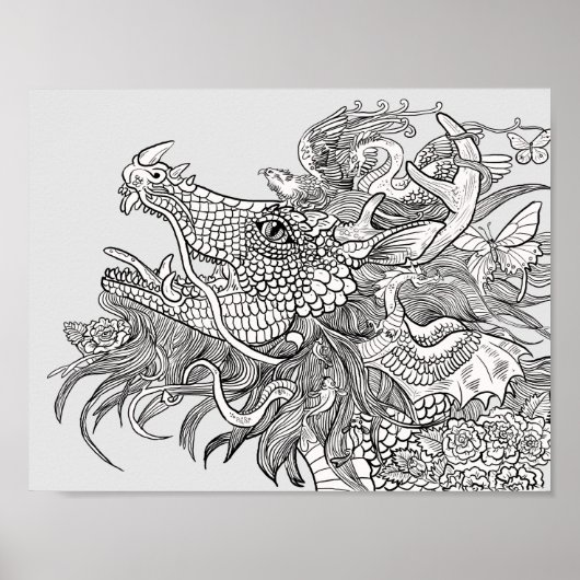 Kleur uw eigen kanaaldraak poster (Voorkant)