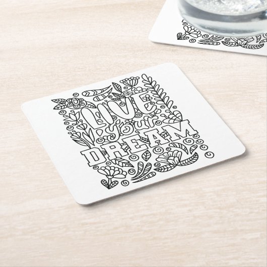 Kleur uw eigen kartonnen onderzetters (Schuin)