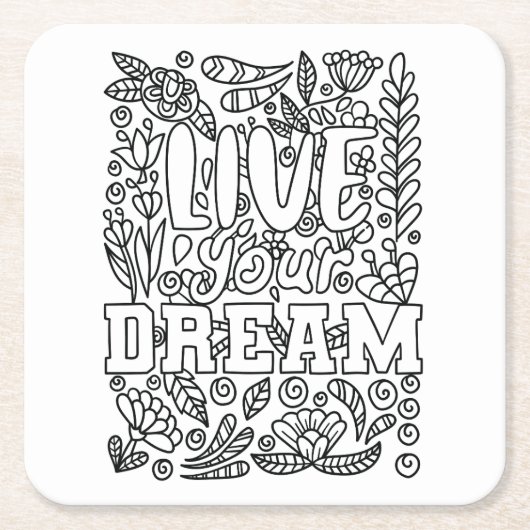 Kleur uw eigen kartonnen onderzetters (Voorkant)