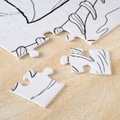 Kleur uw eigen kattendraak legpuzzel (Zijkant)