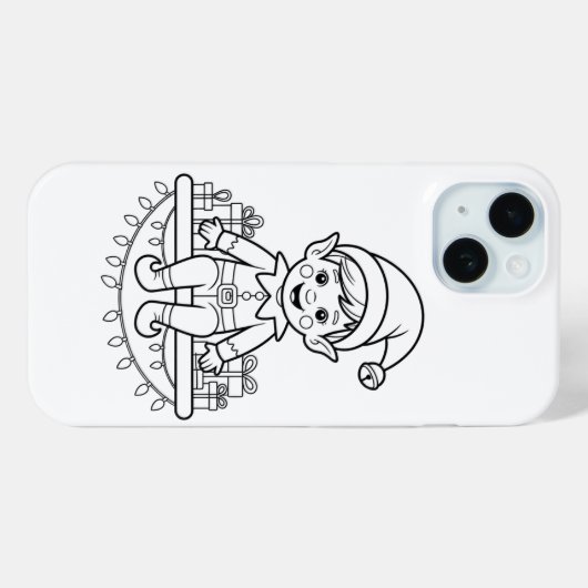 Kleur Uw Eigen Kerst Elf iPhone / iPad Case (Achterkant (horizontaal))