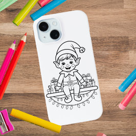 Kleur Uw Eigen Kerst Elf iPhone / iPad Case