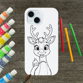 Kleur Uw Eigen Kerst Rudolph iPhone/iPad hoesje
