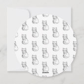 Kleur uw eigen kerstcadeaukaart rond kat feestdagenkaart (Achterkant)