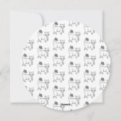 Kleur uw eigen kerstcadeaukaart rond kat feestdagenkaart (Achterkant)