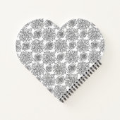 Kleur-uw-eigen klassieke bloemenontwerp Print Notitieboek (Achterkant)