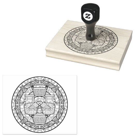 Kleur Uw Eigen Kleurboek Design Wasserij Rubberstempel (Gestempeld)