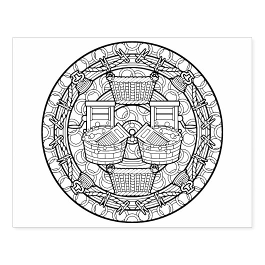 Kleur Uw Eigen Kleurboek Design Wasserij Rubberstempel (Afrduk)