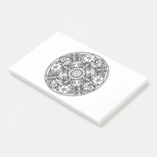 Kleur uw eigen kleurboek Mandala Dierenontwerp Post-it® Notes (Schuin)