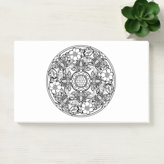 Kleur uw eigen kleurboek Mandala Dierenontwerp Post-it® Notes (Kantoor)