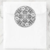 Kleur Uw Eigen Kleurboek Ontwerp Dieren Dier Ronde Sticker (Tas)