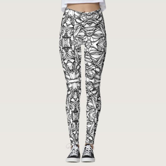 Kleur uw eigen Leggings #2: kleuren, dij, uniek (Voorkant)