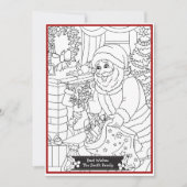 Kleur Uw Eigen Leuk Gepersonaliseerd Kerstman Feestdagenkaart (Voorkant)