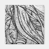 Kleur Uw eigen lijnkunst zwart-witkleur Magneet (Voorkant)