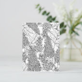 Kleur uw eigen Lila bloemen Briefkaart (Staand voorkant)