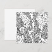 Kleur uw eigen Lila bloemen Notitiekaartje (Voorkant / Achterkant)